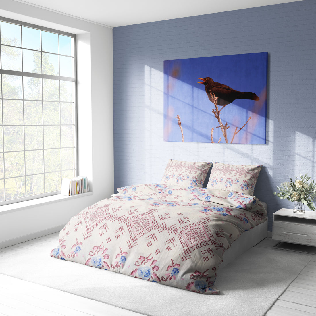 Etnik Desenli Pamuklu Nevresim Takımı | Lastikli Çarşaflı